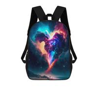 sinyumoney Cosmic Heart Formation Zaino Scolastico Stampato in 3D Zaini Casual Per Bambini Borsa Scolastica Stampata in 3D Per Ragazzi Delle Elementari E Delle Medie 17inch