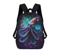 sinyumoney Cosmic Octopus Art Print-6 Zaino Per Bambini Borsa Scolastica Per Ragazzi Cartone Animato Stampa 3D Borsa Scolastica Per Studenti Zaino Per Laptop Per Ragazzi E Ragazze 17inch
