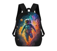 sinyumoney Cosmic Planet Collision - Zaino per bambini e bambine, per la scuola elementare, perfetto per il ritorno a scuola o l'educazione fisica, regali e viaggi, Astronauta colorata nello spazio, 8