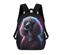 sinyumoney Cosmic Poodle Portrait Zaino Scolastico Per Bambini, Stampato in 3D, Borsa Scolastica Alla Moda, Borsa Scolastica Casual Per Ragazzi, Studenti Delle Scuole Elementari E Medie 17inch