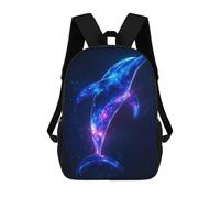 sinyumoney Cosmic Space Dolphin Zaino Per Bambini, Borsa Scolastica Di Grande Capacità, Zaino Per Studenti, Zaino Per Ragazzi, Ragazze, Adulti, Adolescenti 17inch