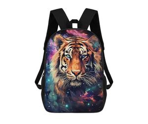 sinyumoney Cosmic Starry Tiger Zaino Scolastico Alla Moda Per Studenti, Adatto A Ragazzi E Ragazze, Ideale Per Viaggi All'aperto E Attività Ricreative. 17inch