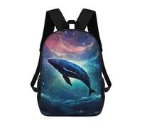 sinyumoney Cosmic Starry Whale Zaino Per Bambini Zaino Scolastico Borsa Scolastica Borsa Scolastica Alla Moda Stampata in 3D Per Ragazzi Studenti Delle Scuole Elementari E Medie 17inch