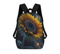 sinyumoney Cosmic Sunflower Bloom-1 Zaino Scolastico Stampato in 3D Zaino Scolastico Per Bambini Zaini Scolastici Zaini Da Viaggio Borsa Casual Alla Moda Per Bambini Studenti Scolastici 17inch