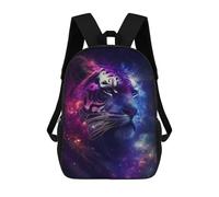 sinyumoney Cosmic Tiger Portrait-11 Zaino Scolastico Per Bambini, Stampato in 3D, Borsa Scolastica Alla Moda, Borsa Scolastica Casual Per Ragazzi, Studenti Delle Scuole Elementari E Medie 17inch