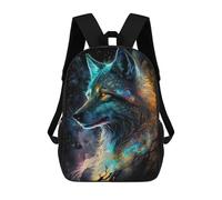 sinyumoney Cosmic Wolf Portrait-5 Zaino, Borsa Scolastica Stampata in 3D, Borsa Per Il Pranzo Scolastico, Zaino Da Viaggio, Zaino Per Amici, Zaino Scolastico Per Ragazze E Ragazzi 17inch