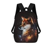 sinyumoney Cosmic Wolf Portrait Artwork-7 Zaini Stampati in 3D, Borsa Scolastica Casual Per Bambini, Borsa Scolastica Alla Moda Per Ragazzi, Studenti Delle Scuole Medie 17inch
