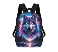 sinyumoney Cosmic Wolf Zaini Per Bambini, Zaini Scolastici Personalizzati 3D Per Ragazzi E Ragazze, Zaini Scolastici Grandi, Zaini Casual Da Giorno 17inch