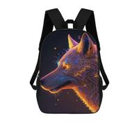 sinyumoney Cosmic Wolf Zaino Scolastico Per Bambini, Stampato in 3D, Borsa Scolastica Alla Moda, Borsa Scolastica Casual Per Ragazzi, Studenti Delle Scuole Elementari E Medie 17inch