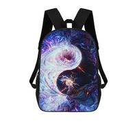 sinyumoney Cosmic Yin-Yang Dance-1 Zaino Scolastico Alla Moda Per Studenti, Adatto A Ragazzi E Ragazze, Ideale Per Viaggi All'aperto E Attività Ricreative. 17inch