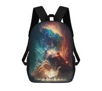 sinyumoney Cosmos Universe 4Zaino Scolastico Per Bambini, Zaini Stampati in 3D, Zaini Alla Moda Per La Scuola Elementare E Media Per Ragazzi. 17inch