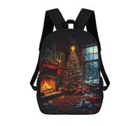 sinyumoney Cozy Christmas Cabin Zaino Scolastico Per Bambini, Stampato in 3D, Borsa Scolastica Alla Moda, Borsa Scolastica Casual Per Ragazzi, Studenti Delle Scuole Elementari E Medie 17inch