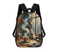 sinyumoney Cozy Coffee Moment with Puppies Zaino Scolastico Borsa Per La Scuola Secondaria Superiore Zaino Da Viaggio Per Ragazze Ragazzi Adolescenti 17inch