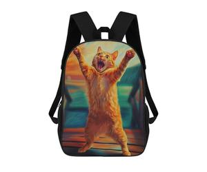 sinyumoney Crazy Cat Zaini, Zaino Per Bambini, Borsa Scolastica Per Studenti, Zaini Da Viaggio Stampati in 3D, Zaino Accessorio Moda, Zaini Impermeabili Per Bambini 17inch