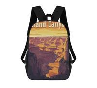 sinyumoney Criceto in Starry Night Style Zaino Scolastico Stampato 3D, Zaino Casual Per Bambini, Borsa Scuola Stampato 3D Per Ragazzi, Primaria E College, Grand Canyon Sunset, 17"