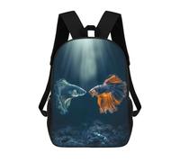 sinyumoney Cub And Butterfly Zaino 3D per bambini e ragazze, zaino per la scuola, zaino per bambini piccoli, zaino casual, borsa per libri alla moda, Betta Meeting, 17"
