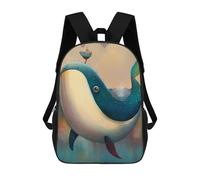 sinyumoney Cute As A Button Whale Zaino Per Bambini, Borsa Scolastica Per Ragazzi E Adolescenti, Regalo, Zaino Da Viaggio, Zaino Scolastico, Borsa Per Libri 17inch