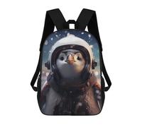 sinyumoney Cute Astronaut PenguinZaino Scolastico Per Bambini, Zaini Stampati in 3D, Zaini Alla Moda Per La Scuola Elementare E Media Per Ragazzi. 17inch