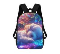 sinyumoney Cute Baby Poodle Sleeping Zaino Per La Scuola Stampato in 3D Borsa Scolastica Per Ragazzi E Ragazze Zaino Per Bambini Zaino Da Viaggio 17inch