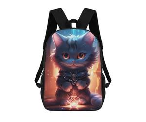 sinyumoney Cute Black Grey Light Cat Zaini Casual Per Bambini, Borse Scolastiche Per Ragazzi E Ragazze, Zaini Per Libri, Zaini 17inch