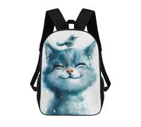 sinyumoney Cute Cat And Birds Zaino Per Bambini Zaino Scolastico Borsa Scolastica Borsa Scolastica Alla Moda Stampata in 3D Per Ragazzi Studenti Delle Scuole Elementari E Medie 17inch