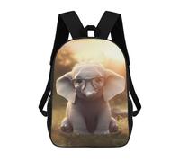 sinyumoney Cute Elephant Read Glasses Zaino Scolastico Alla Moda Per Studenti, Adatto A Ragazzi E Ragazze, Ideale Per Viaggi All'aperto E Attività Ricreative. 17inch