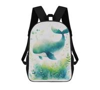 sinyumoney Cute Flying Whale Zaini Per Bambini, Zaino Scolastico Alla Moda, Borsa Scolastica Stampata in 3D Per Ragazzi, Studenti Delle Scuole Elementari E Medie 17inch