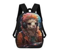 sinyumoney Cute Gamer Llama Zaino Scolastico Stampato in 3D, Borse Scolastiche Per Ragazzi E Ragazze, Zaino Per Laptop Per Bambini/studenti/adulti 17inch