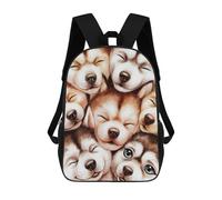 sinyumoney Cute Husky Puppies Zaino Scolastico Per Bambini, Zaino Casual Da Viaggio Per Ragazzi E Ragazze, Zaino Da Giorno Di Grande Capacità 17inch