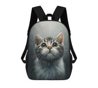 sinyumoney Cute Kitten Portrait Zaino Scolastico Stampato in 3D, Borse Scolastiche Per Ragazzi E Ragazze, Zaino Per Laptop Per Bambini/studenti/adulti 17inch