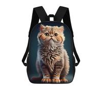 sinyumoney Cute Kitten Portrait Zaino, Zaino Per Bambini, Borsa Scolastica Per Studenti, Zaino Per Libri, Borsa Scolastica Stampata in 3D Per Ragazzi E Ragazze 17inch