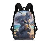 sinyumoney Cute Koala on Beach Zaino Scolastico Alla Moda Per Studenti, Adatto A Ragazzi E Ragazze, Ideale Per Viaggi All'aperto E Attività Ricreative. 17inch