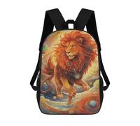 sinyumoney Cute Lion Zaino Scolastico Per Bambini, Stampato in 3D, Borsa Scolastica Alla Moda, Borsa Scolastica Casual Per Ragazzi, Studenti Delle Scuole Elementari E Medie 17inch