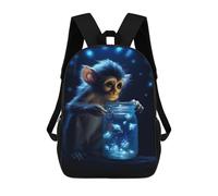 sinyumoney Cute Monkey Luminous Glow Zaini Casual Per Bambini, Borse Scolastiche Per Ragazzi E Ragazze, Zaini Per Libri, Zaini 17inch