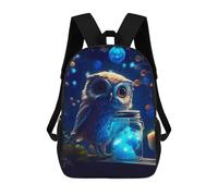 sinyumoney Cute Owl Luminous Glow Zaino Scolastico Per Bambini, Stampato in 3D, Borsa Scolastica Alla Moda, Borsa Scolastica Casual Per Ragazzi, Studenti Delle Scuole Elementari E Medie 17inch