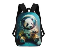 sinyumoney Cute Panda Animal Cartoon Zaini Per Bambini, Zaino Scuola Zaino Stampato 3D Per Bambini, Zaino Da Viaggio, Borsa Per Libri, Scuola Per Bambini, Panda Astronaut, 17"