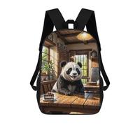 sinyumoney Cute Panda with Cake Zaini Per Bambini Zaino Scolastico Borsa Scolastica Stampata in 3D Borsa Scolastica Per Ragazzi Studenti Delle Scuole Elementari E Medie 17inch