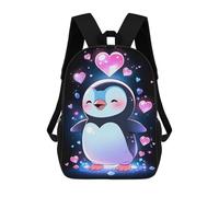 sinyumoney Cute Penguin Lovers Zaino Per Ragazzi, Studenti Adolescenti, Zainetti Per Ragazze, Borse Per Bambini, Scuola Elementare, Scuola Media, Borsa Per Libri 17inch