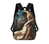 sinyumoney Cute Santa Claus - Zaino scolastico per adolescenti, con stampa 3D, regolabile, con tasche alla moda, per bambini, ragazzi, ragazze, studenti e adolescenti, Cain Slaying Abel, 17"