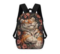 sinyumoney Cute Tiger Sleeping Sakura Zaini Per Bambini, Zaini Scolastici Personalizzati 3D Per Ragazzi E Ragazze, Zaini Scolastici Grandi, Zaini Casual Da Giorno 17inch