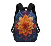sinyumoney Dangerous Beauty Zaino 3D per bambini e ragazze, borsa da scuola, zaino per bambini piccoli, zaino casual, borsa per libri alla moda, Colorful Mandala Art, 17"
