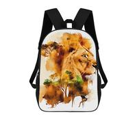 sinyumoney Dark Glowing Flower Cat Zaino Scuola Per Ragazze E Ragazzi Grande Zaino Leggero Per Bambini E Studenti, leone, 17"