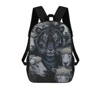 sinyumoney Dark Tiger Sheep Creative Zaino Per Bambini, Borsa Scolastica Di Grande Capacità, Zaino Per Studenti, Zaino Per Ragazzi, Ragazze, Adulti, Adolescenti 17inch