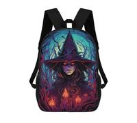 sinyumoney Dark Witch's Enigma Zaino Scolastico Alla Moda Per Studenti, Adatto A Ragazzi E Ragazze, Ideale Per Viaggi All'aperto E Attività Ricreative. 17inch