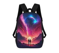 sinyumoney Dawn Cosmic Symphony Zaino Stampato 3D Per Ragazzi Borsa Scuola Grande Capacità Borsa Da Viaggio, Borsa Per Libri, Borsa Da Scuola Per Ragazzi Mochila, Galactic Love Coppia, 17"