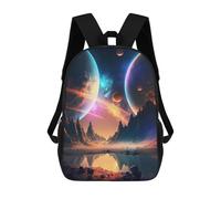 sinyumoney Dawn Cosmic Symphony Zaino Stampato 3D Per Ragazzi Borsa Scuola Grande Capacità Borsa Da Viaggio, Borsa Per Libri, Borsa Da Scuola Per Ragazzi Mochila, Connection Of Planets, 17"