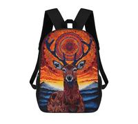 sinyumoney Deer Art Style 5 Zaini Per Bambini, Zaini Scolastici Personalizzati 3D Per Ragazzi E Ragazze, Zaini Scolastici Grandi, Zaini Casual Da Giorno 17inch