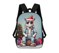 sinyumoney Deer Christmas - Zaini scolastici per bambini, con stampa 3D, per ragazzi, studenti delle scuole elementari e college, Unicorn Christmas, 17"