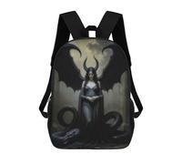 sinyumoney Demonic Lilith, Dark Angel with Dragon Wings Zaino Scolastico Alla Moda Per Studenti, Adatto A Ragazzi E Ragazze, Ideale Per Viaggi All'aperto E Attività Ricreative. 17inch