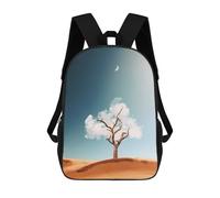 sinyumoney Desert Cloud Tree Silhouette Zaino Per Bambini, Zaino Scolastico Stampato in 3D, Zaino Per Ragazzi E Ragazze, Borsa Scolastica Regolabile Per La Scuola Primaria 17inch